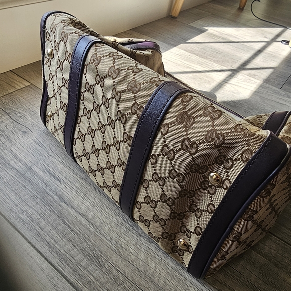 Gucci Monogram Vintage Web Medium Boston Bag - Picture 4 of 16